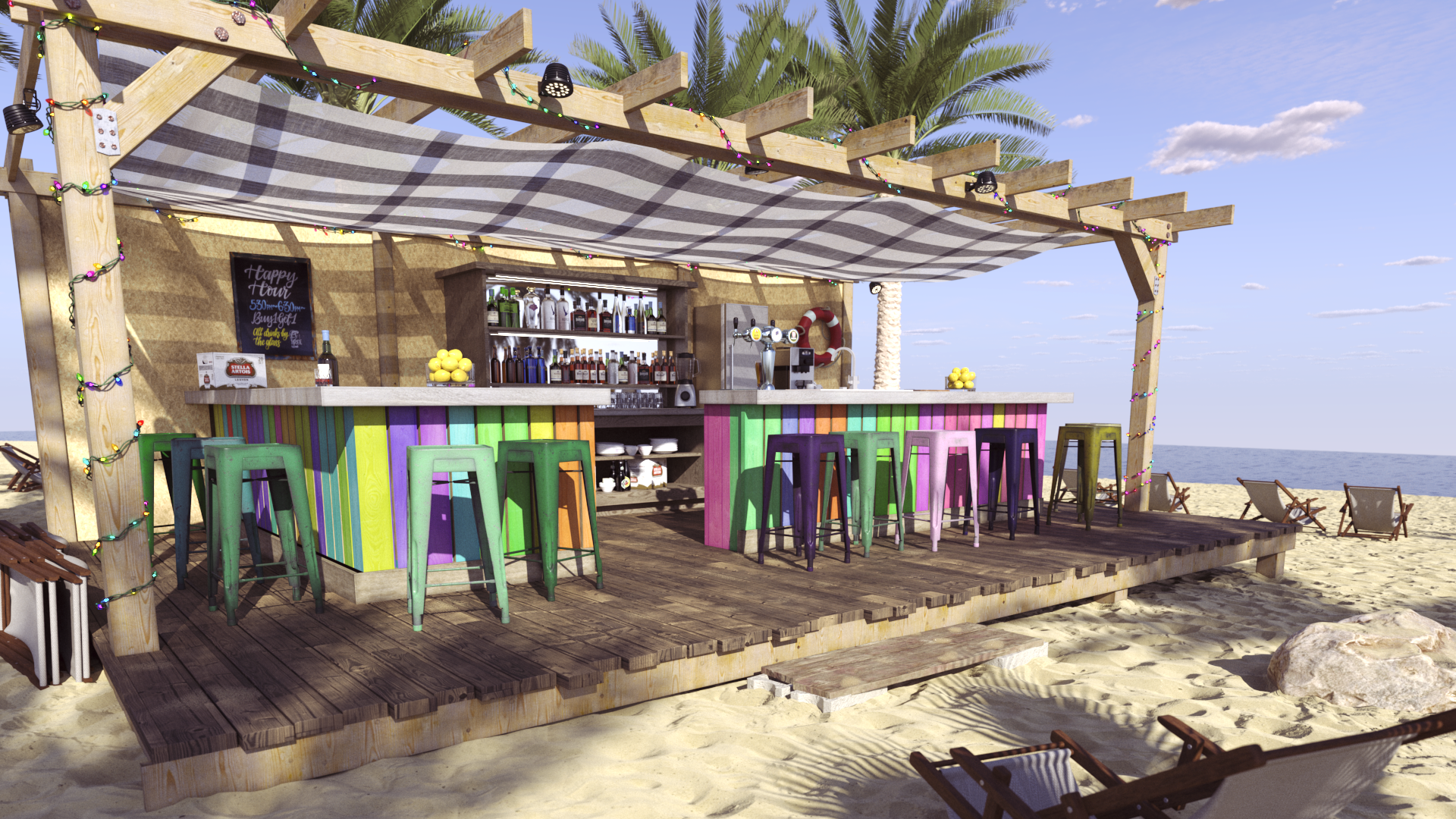 Beach Bar Sunny Day Version